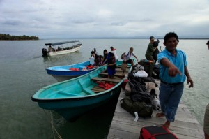 Loading the boats in Almirante