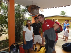 Jasper and his host mom Viela and brother Agustin