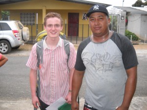 Patrick and his host dad Ubaldino