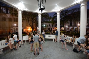 At the main plaza of Casco Viejo