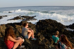 el faro ccliff and waves